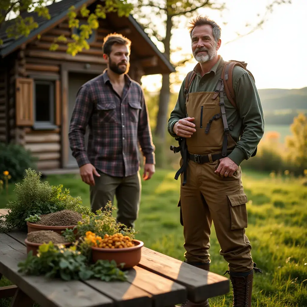 Bouteille d'infusion d'herbes posée sur une surface naturelle, évoquant le bien-être.