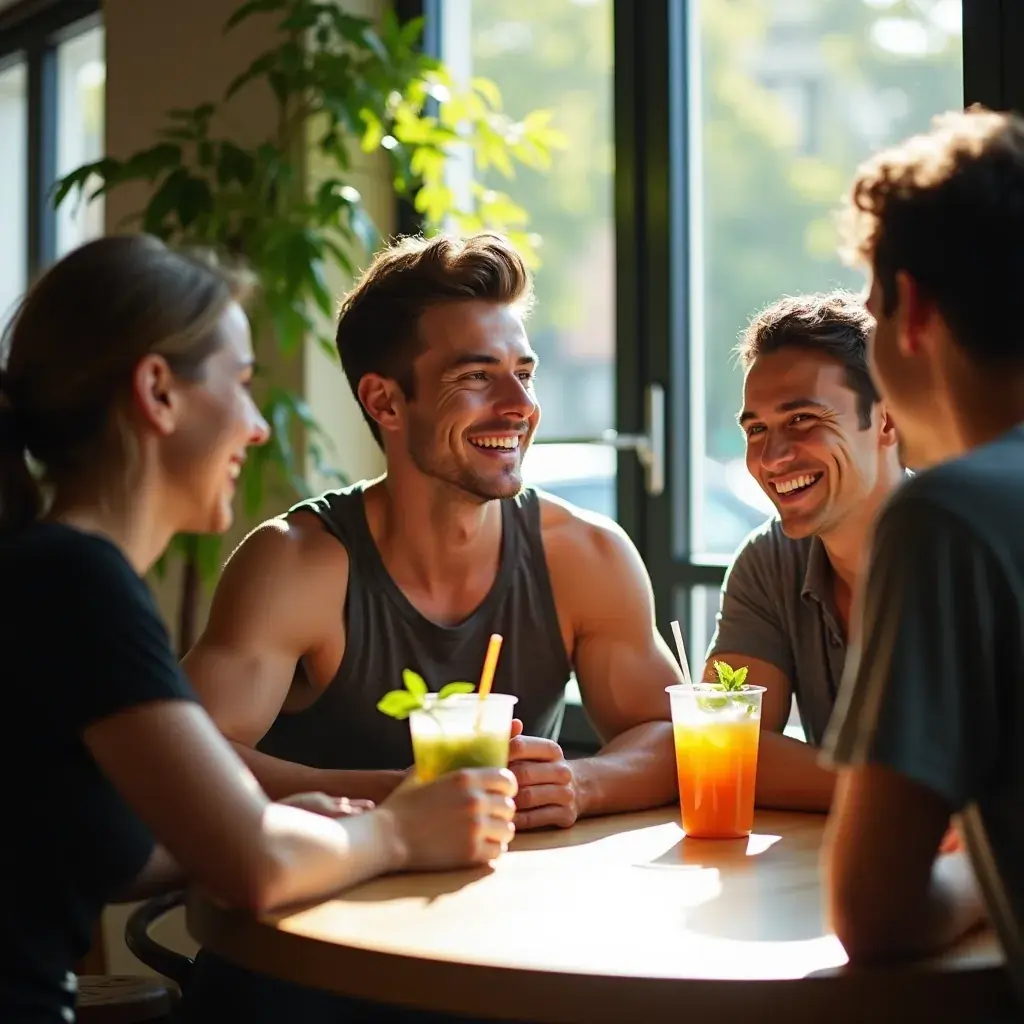 Homme dégustant une infusion d'herbes organiques pour la vitalité masculine.
